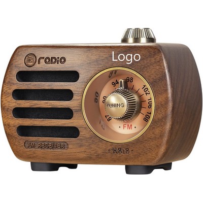 Wood Retro FM Radio Bluetooth Vintage Speaker