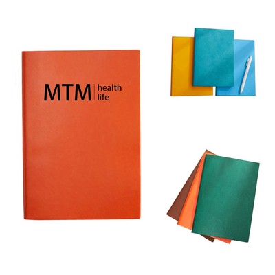 A5 Writing Notebook Ruled Medium Leather Cover