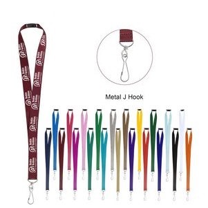 3/4" Full Color Dye Sublimated Lanyard With Metal J Hook