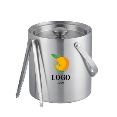 2.5 Liter Double-Wall Stainless Steel Insulated Ice Bucket