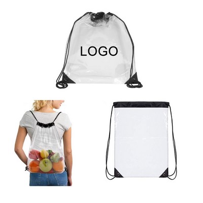 PVC Clear Drawstring Backpack