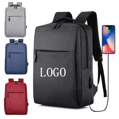 Usb Charging Bagpack Nylon Casual Rucksack