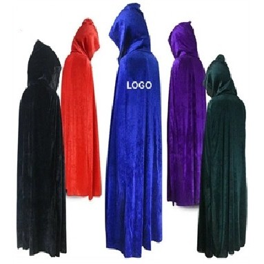 Long Hooded Velvet Cape