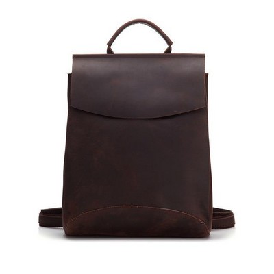 The Gyda Vintage Leather Travel Backpack (21.1"x11"x4")