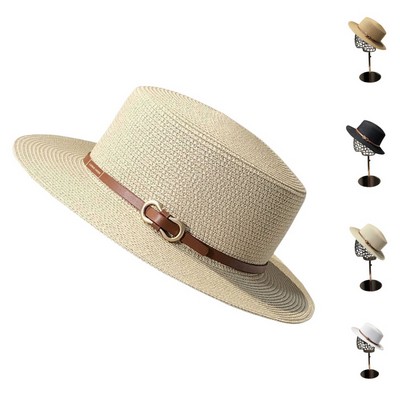 Beach Straw Panama Hats Wide Brim Sunhats