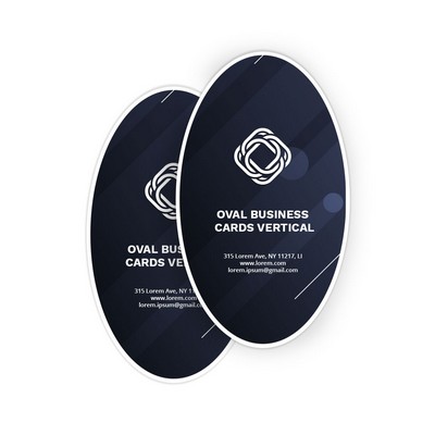 Oval Business Cards - Vertical, Printed Front Only (2" x 3.5")