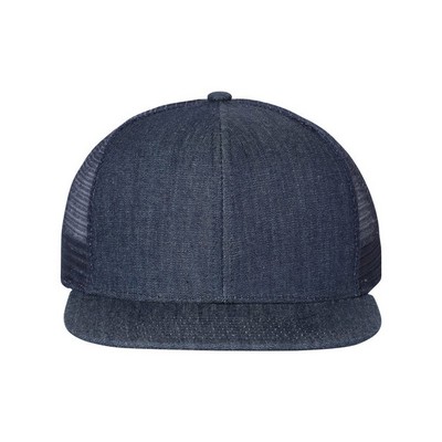 Mega Cap™ Six Panel Trucker Cap w/Flat Bill