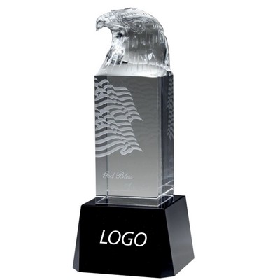 Medium Optical Crystal Eagle Award