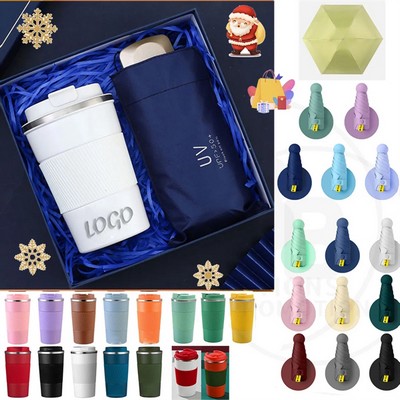 Umbrella And Tumbler Gift Set