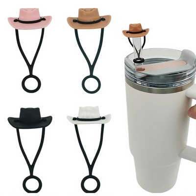 Silicone Cowboy Hat Tumbler Straw Covers