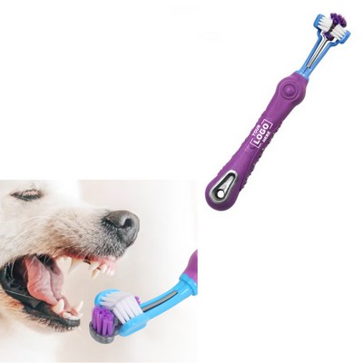 Triple-Sided Dog Toothbrush