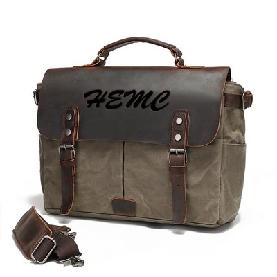 Men's Canvas Shoulder Briefcase