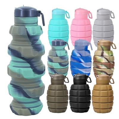 Custom Multicolor Portable Silicone Folding Water Bottle