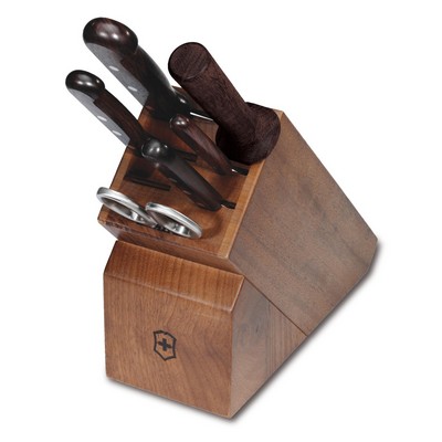 Victorinox Swiss Army Corporate Gifts Cutlery Block Set, 7-Piece Block Set, Wood