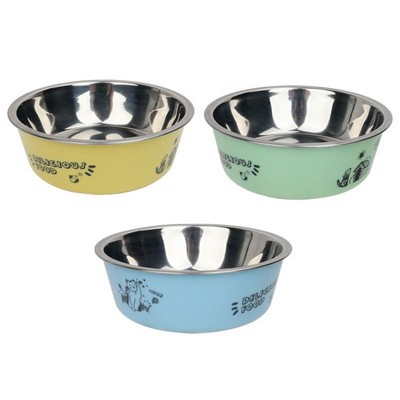 Pet Double Layer Stainless Steel Food Bowl