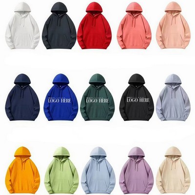 Cotton Solid Color Hoodie