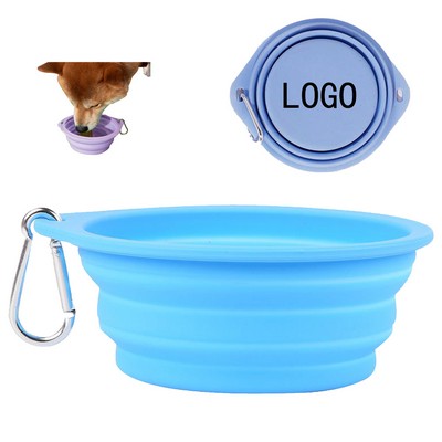 Silicone Foldable Pet Bowl With Mountaineering Buckle