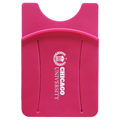 Silicone Phone Wallet with Adhesive Back and Finger Slot