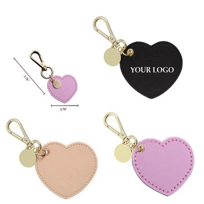 PU Leather Heart Keychain