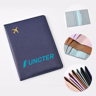 PU Passport Holder Travel Wallet With Card Slots for Business Trip