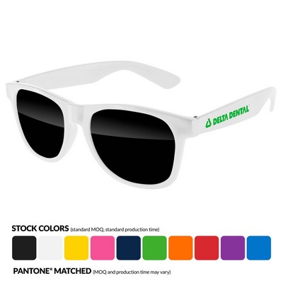 Value Retro Sunglasses W/1 Color Temple Imprint