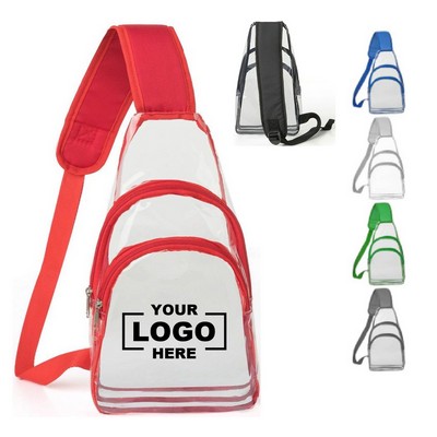 Clear See-Through Stadium Approved Crossbody Backpack