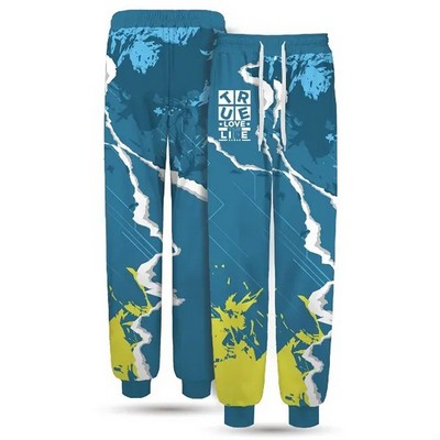 Unisex Full Color Dye Sublimation Jersey Pants-180gsm