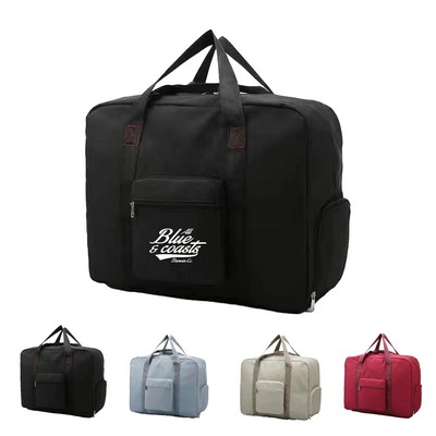 Folding Travel Duffel Bag with Solid Straps and External Storage