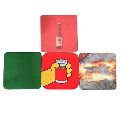 Custom Double-Sided Full Color Square Paper Coaster