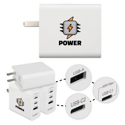 Cirtek® QuickFold 65W GaN Charger