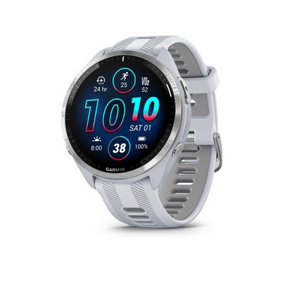 Garmin® Forerunner 965 Running Smartwatch Whitestone/Powder Gray