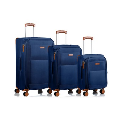 Champs Luggage Classic Softcase Luggage Set Size 3 Pieces - Navy Blue