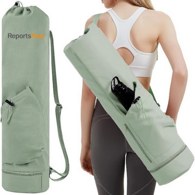 Yoga Mat Bag With Water Bottle And Bottom Wet Pocket