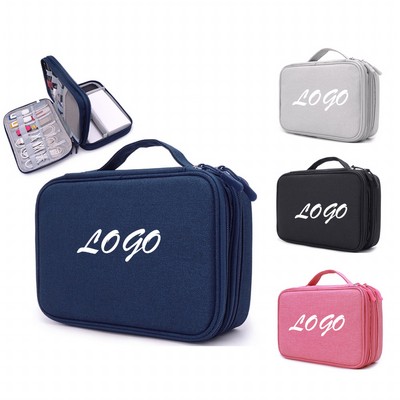 Multi Function Digital Storage Bag Double Layer Large Capacity Organizer