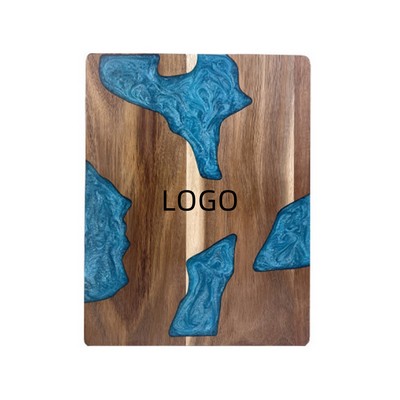 Blue Wood Resin Cutting Board