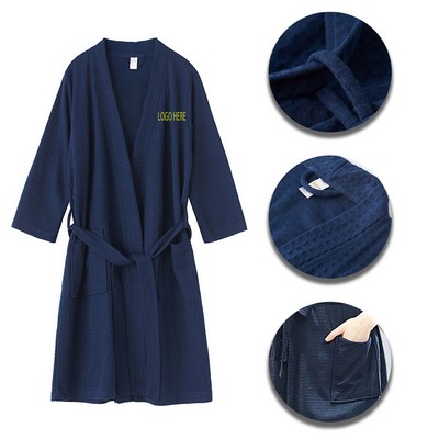 Waffle Knit Lightweight Robe 