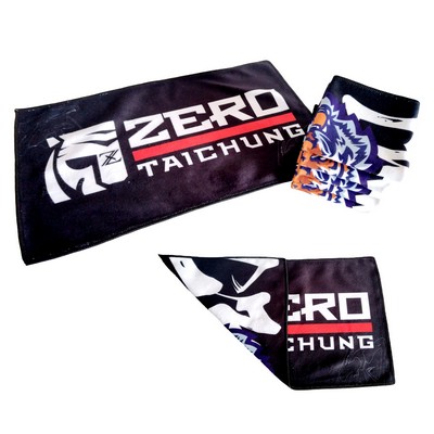 15" X 19" Sublimated Serged Hem Microfiber Rally Towel