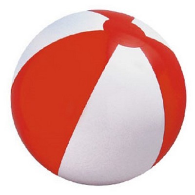 24" Inflatable Beach Ball (Red/White)