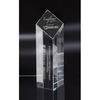 Large Diamond Pillar Optical Crystal Award