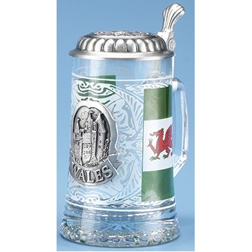 Wales Glass Stein Mug