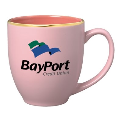 15 Oz. Pink Bistro Matte Pastel Coffee Mug