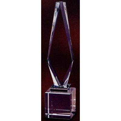 Large Crystal Diamond Peak Award w/Colored Connector