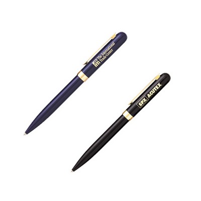 Nautica Black Or Blue Ballpoint Pen w/Gold Cutout Clip