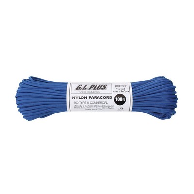 100' Royal Blue 550 Lb. Type III Commercial Paracord