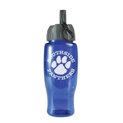 27 Oz. Poly-Pure Sports Bottle w/Flip Straw Lid