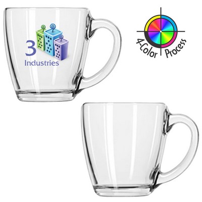 15 Oz. Glass Bistro Mug (4 Color Process)