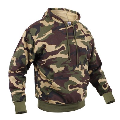 Adult Woodland Camouflage Pullover Hooded Sweatshirt (3XL)