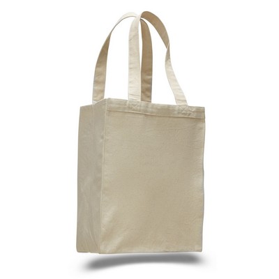 Natural Canvas Tote Bag w/ 25" Self Handle - Blank (10.5"x14"x5")