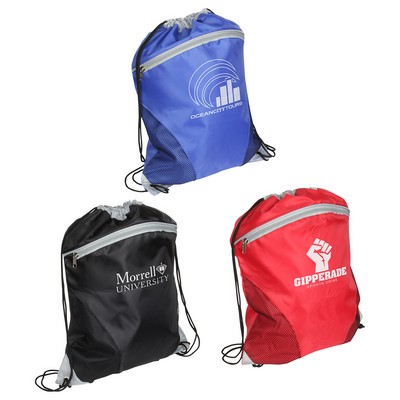 Cyclone Mesh Curve Polyester Drawstring Backpack