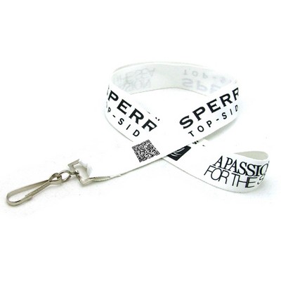 Silkscreened QR Lanyard w/ Deluxe Swivel Hook